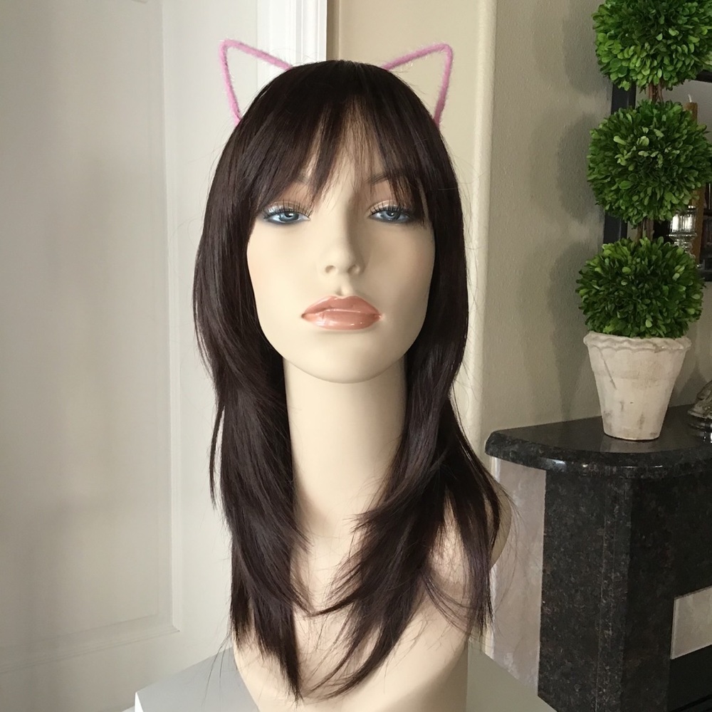 NEW Pink Fuzzy Cat Ears Head Band Hair Cosplay Costume Kitten OSFM Halloween - Picture 2 of 13
